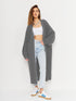 'Kaelis' Full Length Knit Cardigan - Celes Fashion